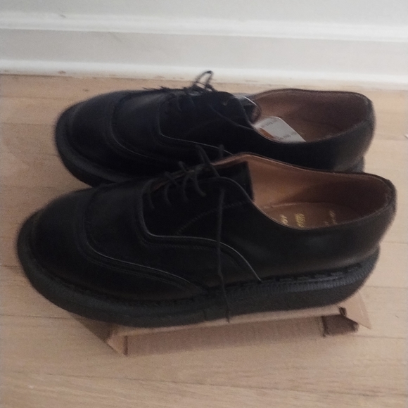Comme Des Garcons John Moore Black Men's Lace Up Shoes Size 10/ US11 - Picture 5 of 7